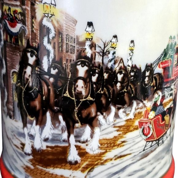 Budweiser Anheuser-Busch 1992 Holiday Collectible Stein Perfect Christmas - Picture 5 of 12
